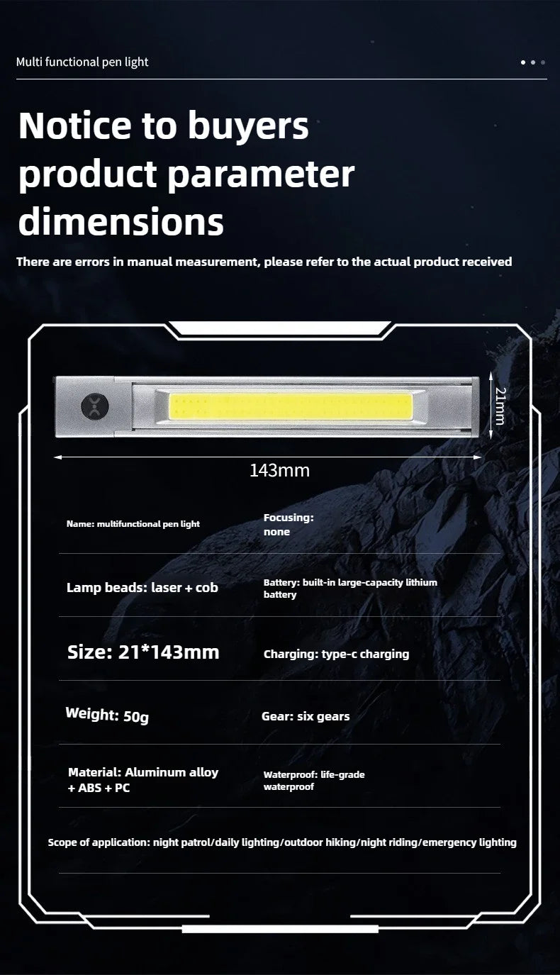 800LM Mini LED Keychain Flashlight – USB-C Rechargeable, Waterproof Torch with Magnet